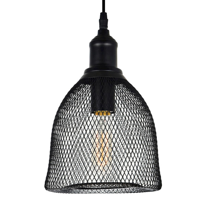 CWI Lighting Drea 1 Light Down Mini Pendant, Black