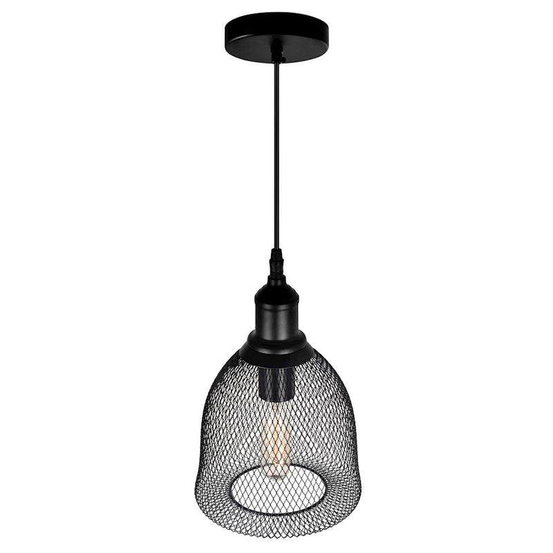CWI Lighting Drea 1 Light Down Mini Pendant, Black