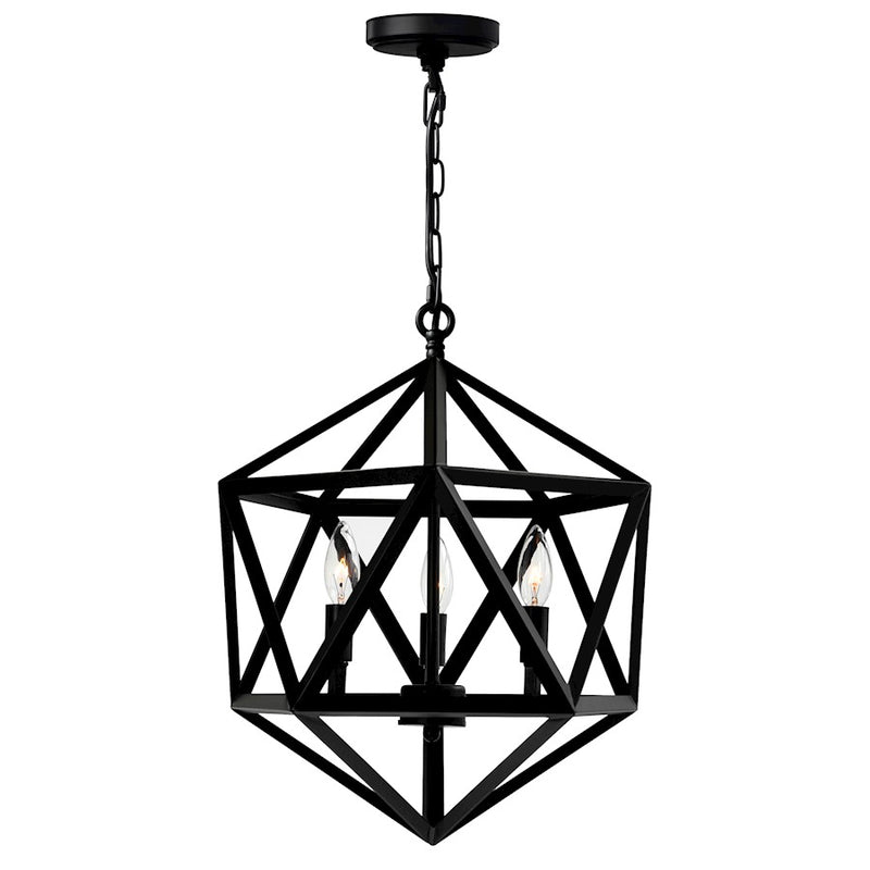 CWI Lighting Amazon 3 Light Up Pendant, Black