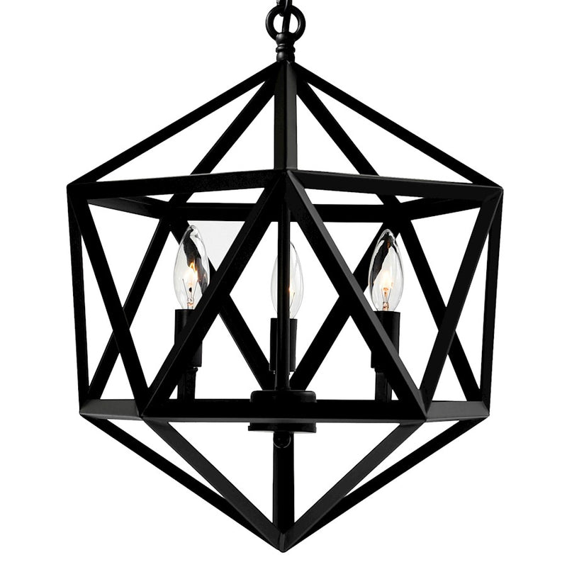 CWI Lighting Amazon 3 Light Up Pendant, Black