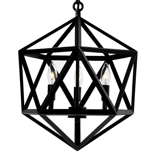 CWI Lighting Amazon 3 Light Up Pendant, Black