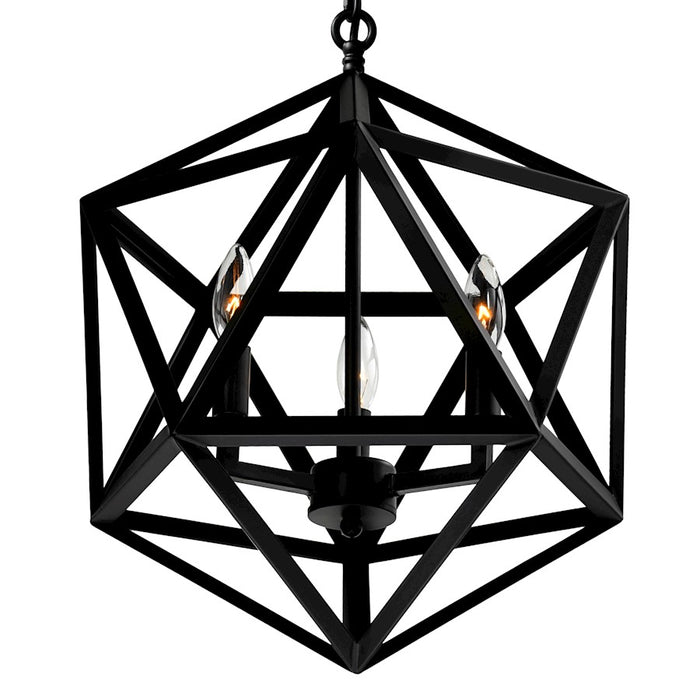 CWI Lighting Amazon 3 Light Up Pendant, Black