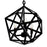 CWI Lighting Amazon 3 Light Up Pendant, Black
