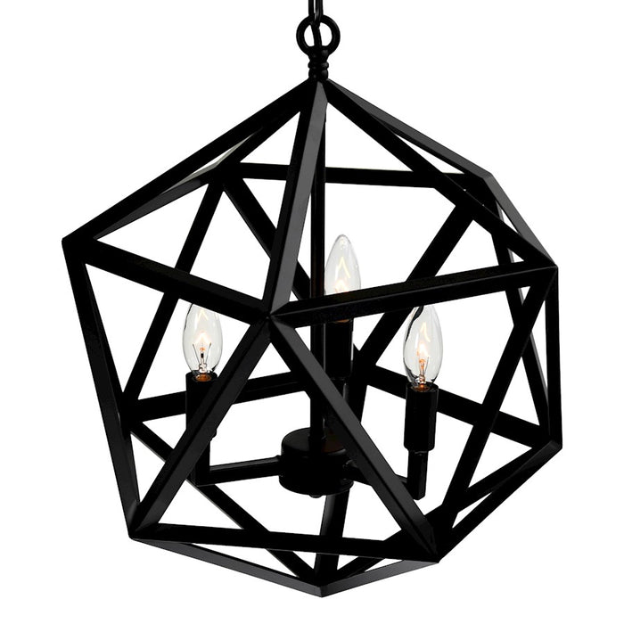 CWI Lighting Amazon 3 Light Up Pendant, Black