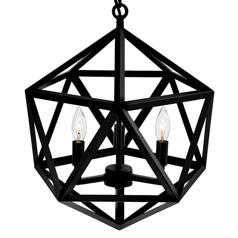 CWI Lighting Amazon 3 Light Up Pendant, Black