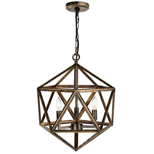 CWI Lighting Amazon 3 Light Up Pendant, Antique Forged Copper - 9641P17-3-128