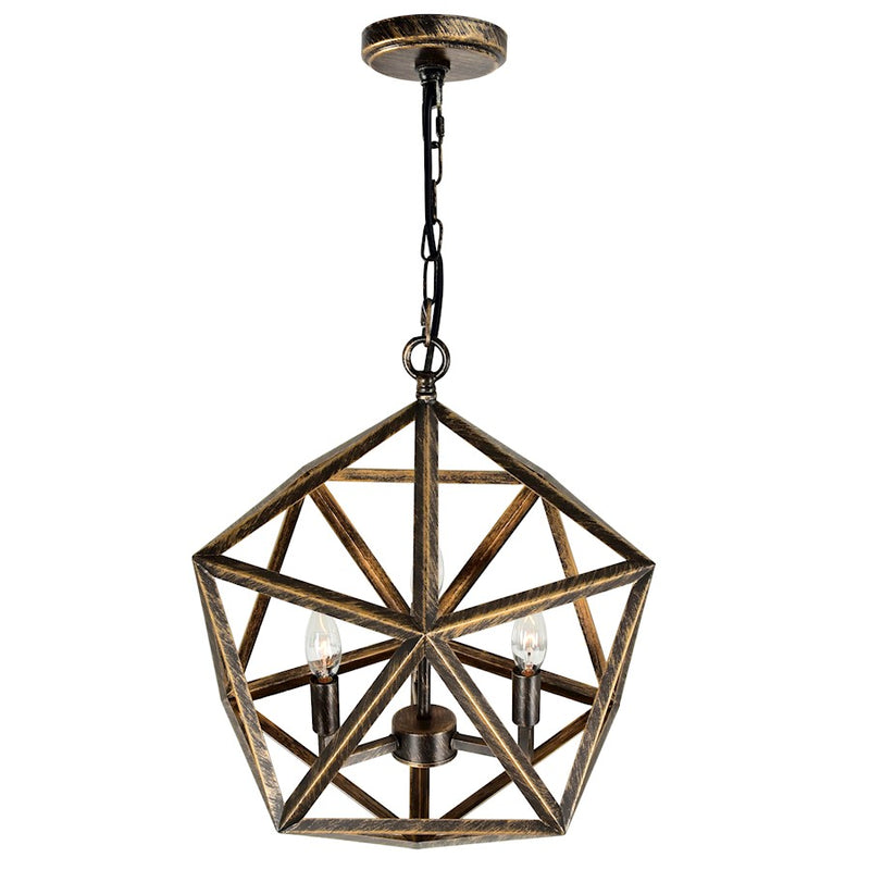 CWI Lighting Amazon 3 Light Up Pendant, Antique Forged Copper