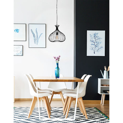 CWI Lighting Darleen 1 Light Down Pendant, Black