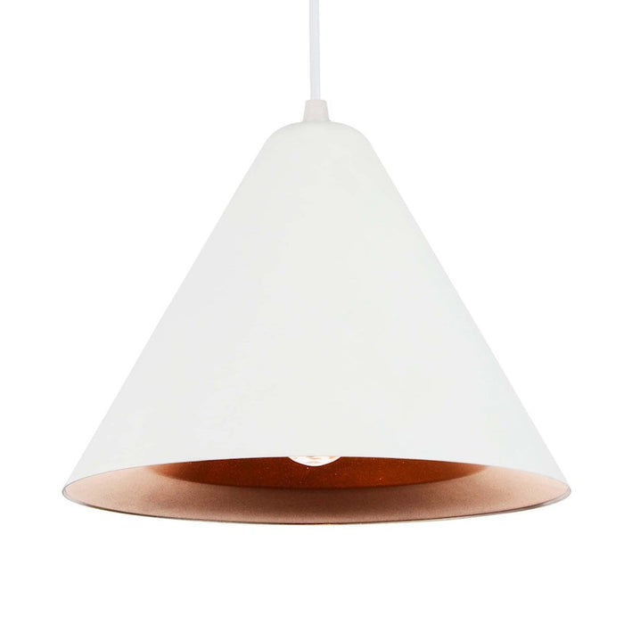 CWI Lighting Keila 1 Light Down Pendant, Matte White