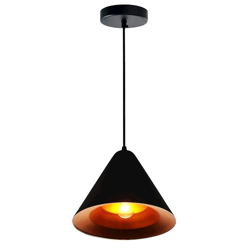 CWI Lighting Keila 1 Light Down Pendant, Black