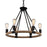 CWI Lighting Ganges 6 Light Up Chandelier, Black