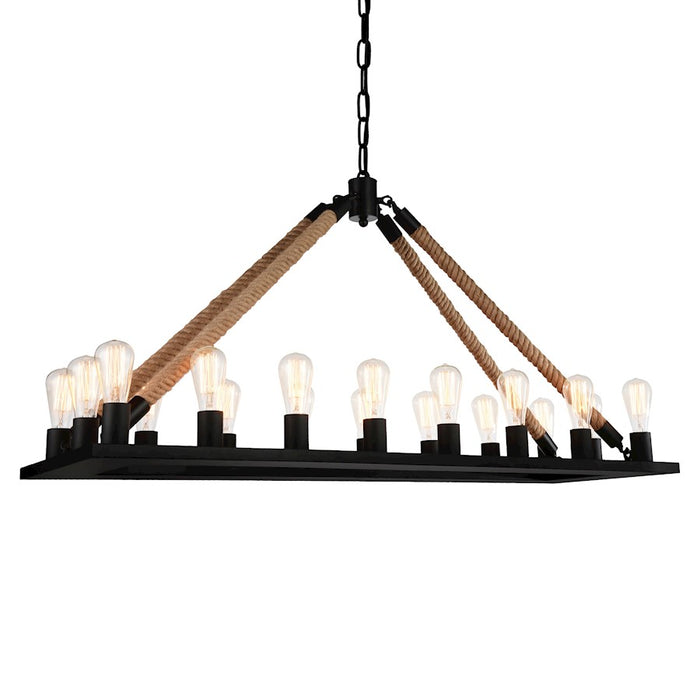 CWI Lighting Ganges 18 Light Up Chandelier, Black