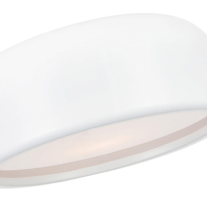 CWI Lighting Campton 2 Light Drum Shade Flush Mount, White