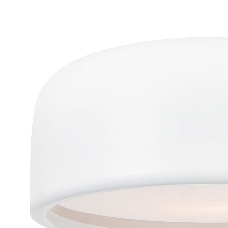 CWI Lighting Campton 2 Light Drum Shade Flush Mount, White