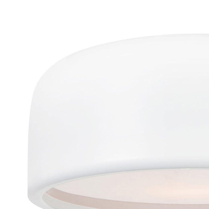 CWI Lighting Campton 2 Light Drum Shade Flush Mount, White