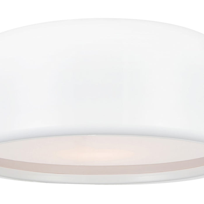 CWI Lighting Campton 2 Light Drum Shade Flush Mount, White