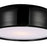 CWI Lighting Campton 3 Light Drum Shade Flush Mount, Black