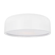 CWI Lighting Campton 3 Light Drum Shade Flush Mount, White - 9688C19-3-172
