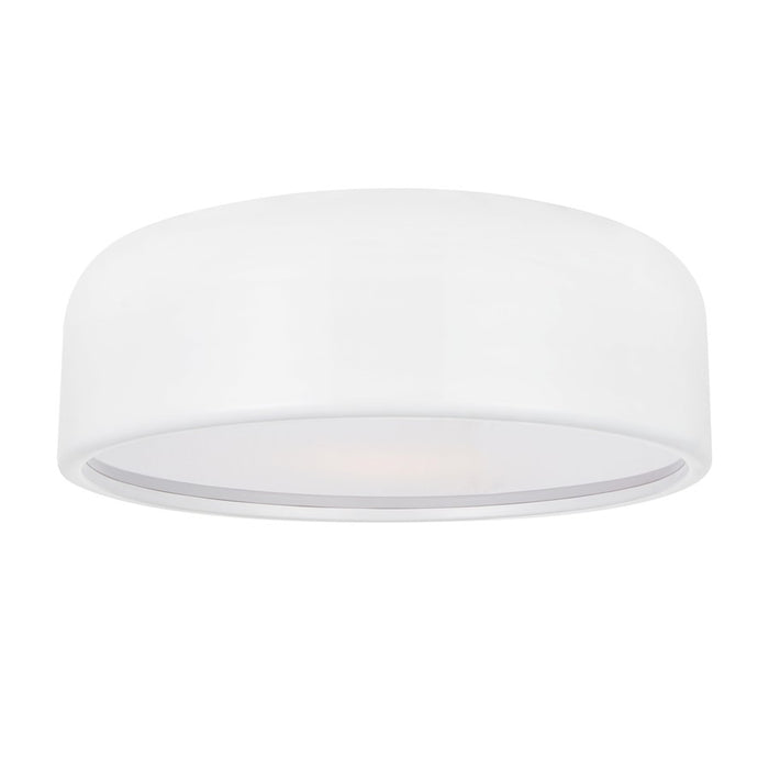 CWI Lighting Campton 3 Light Drum Shade Flush Mount, White - 9688C19-3-172