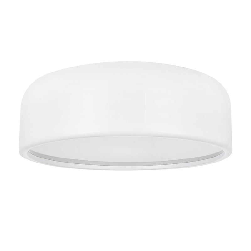 CWI Lighting Campton 3 Light Drum Shade Flush Mount, White