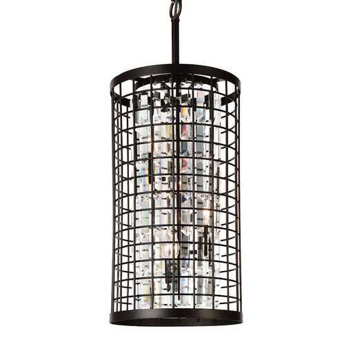 CWI Lighting Meghna 4 Light 11" Up Chandelier, Brown