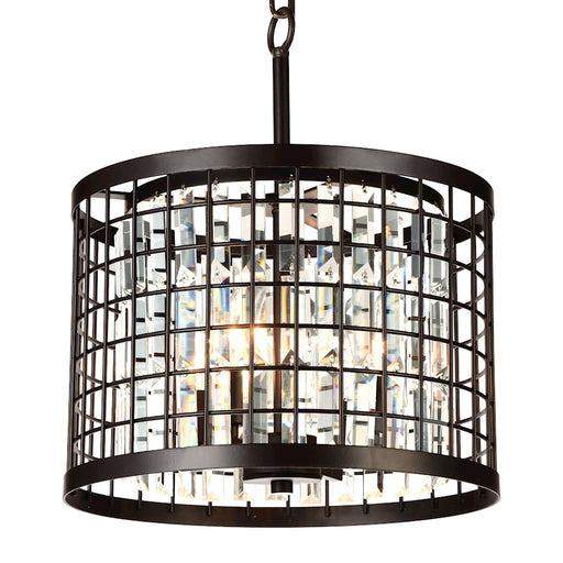 CWI Lighting Meghna 4 Light 14" Up Chandelier, Brown