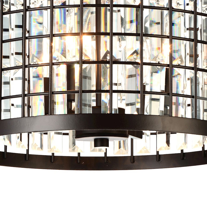 CWI Lighting Meghna 4 Light 14" Up Chandelier, Brown