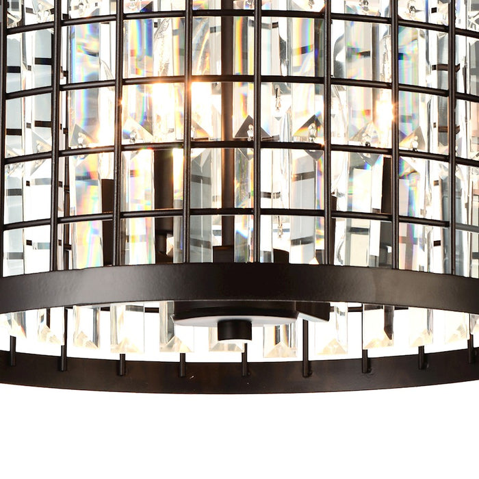 CWI Lighting Meghna 4 Light 14" Up Chandelier, Brown
