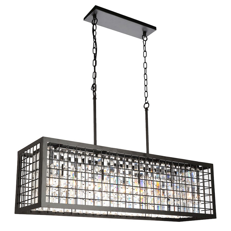 CWI Lighting Meghna 4 Light Down Chandelier, Brown