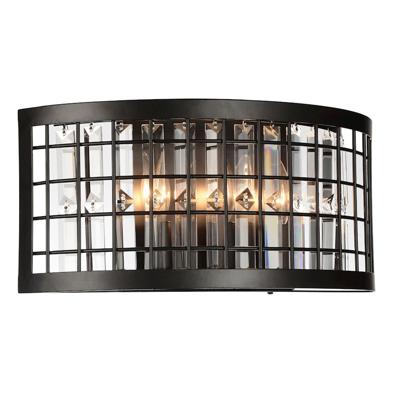 CWI Lighting Meghna 3 Light Wall Light, Brown