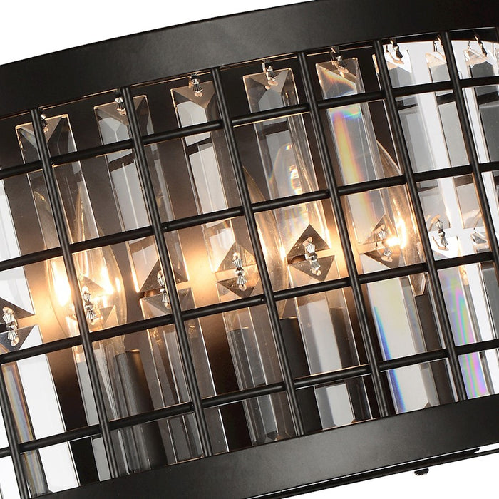 CWI Lighting Meghna 3 Light Wall Light, Brown