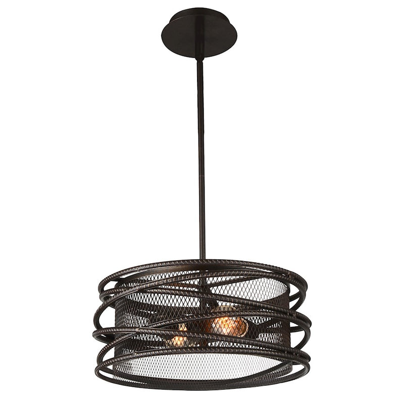 CWI Lighting Darya 2 Light Pendant, Brown