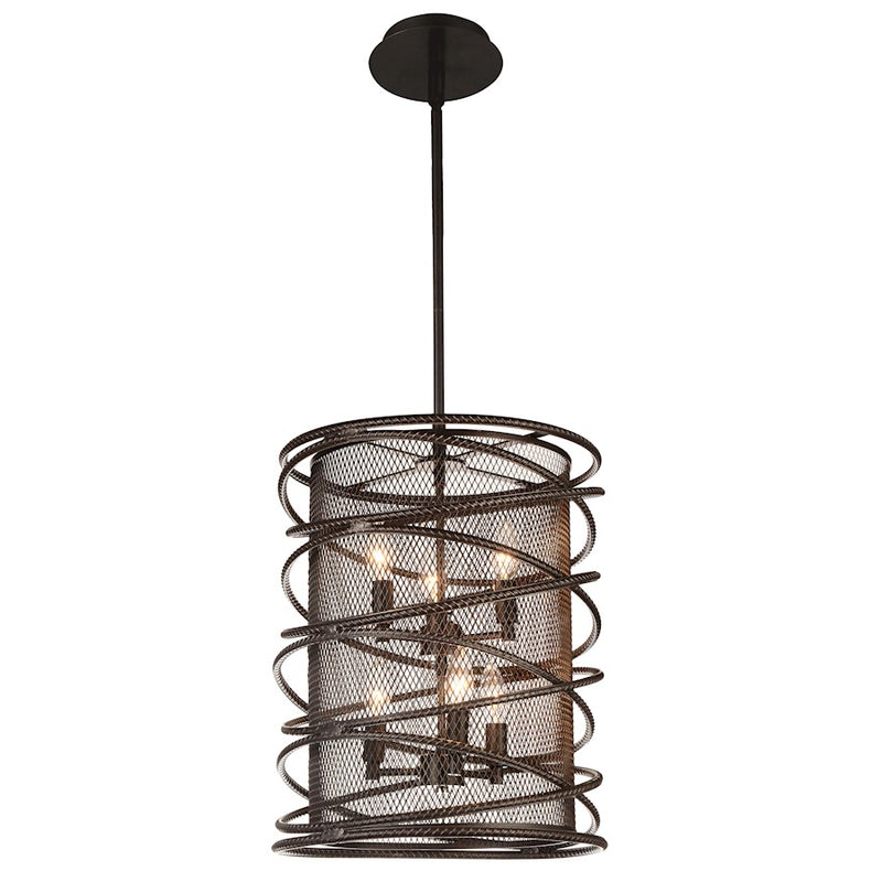 CWI Lighting Darya 6 Light Up Chandelier, Brown
