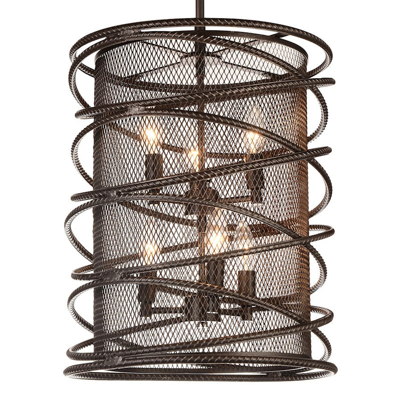 CWI Lighting Darya 6 Light Up Chandelier, Brown
