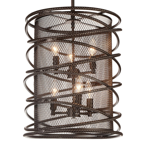 CWI Lighting Darya 6 Light Up Chandelier, Brown