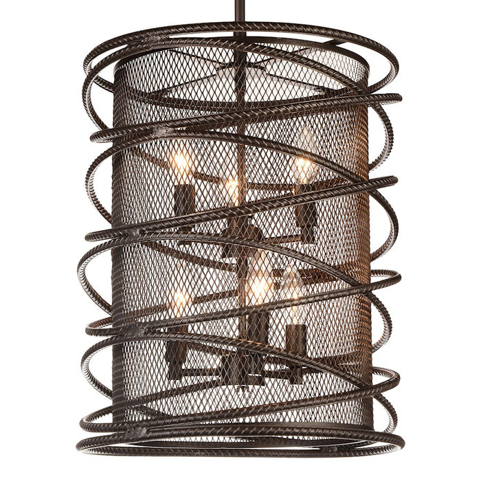 CWI Lighting Darya 6 Light Up Chandelier, Brown