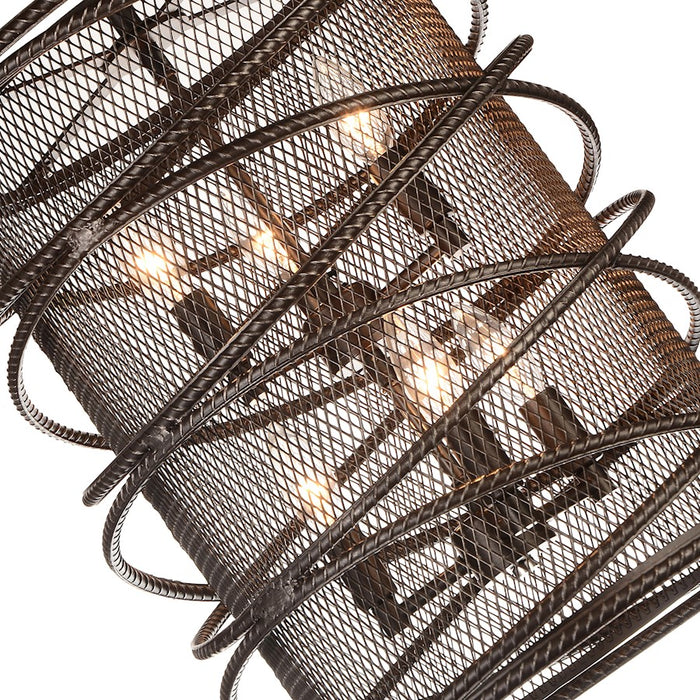 CWI Lighting Darya 6 Light Up Chandelier, Brown