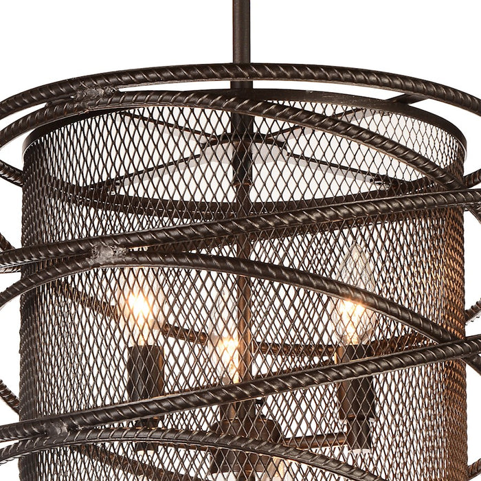 CWI Lighting Darya 6 Light Up Chandelier, Brown