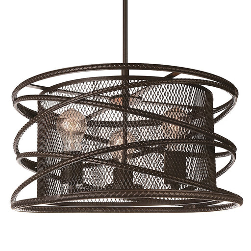 CWI Lighting Darya 3 Light Up Chandelier, Brown