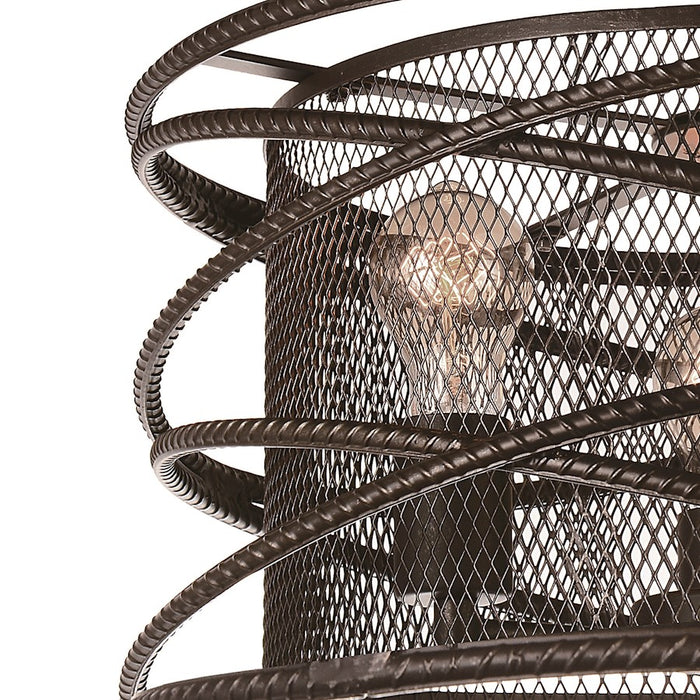 CWI Lighting Darya 3 Light Up Chandelier, Brown