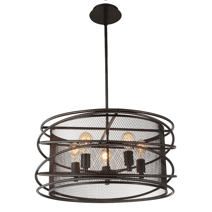 CWI Lighting Darya 5 Light Up Pendant, Brown - 9700P22-5-197