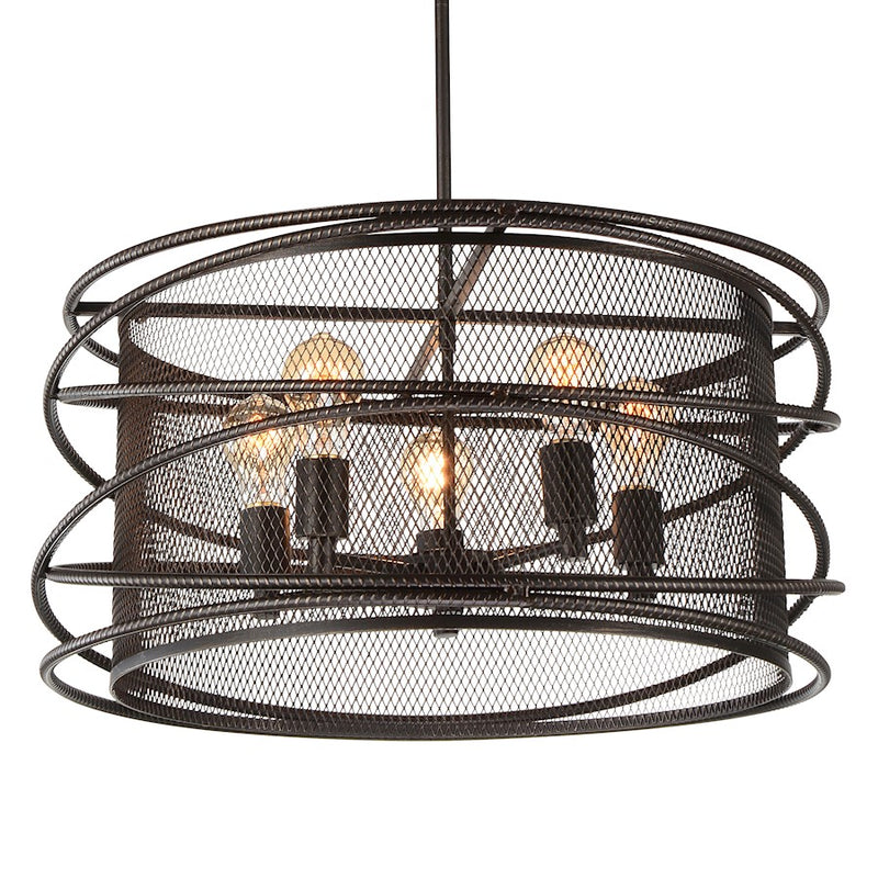 CWI Lighting Darya 5 Light Up Pendant, Brown