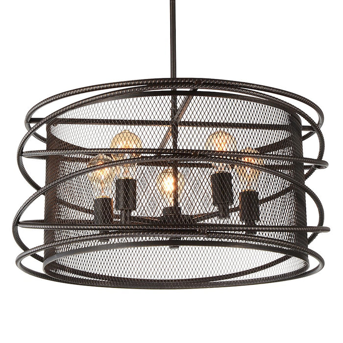 CWI Lighting Darya 5 Light Up Pendant, Brown