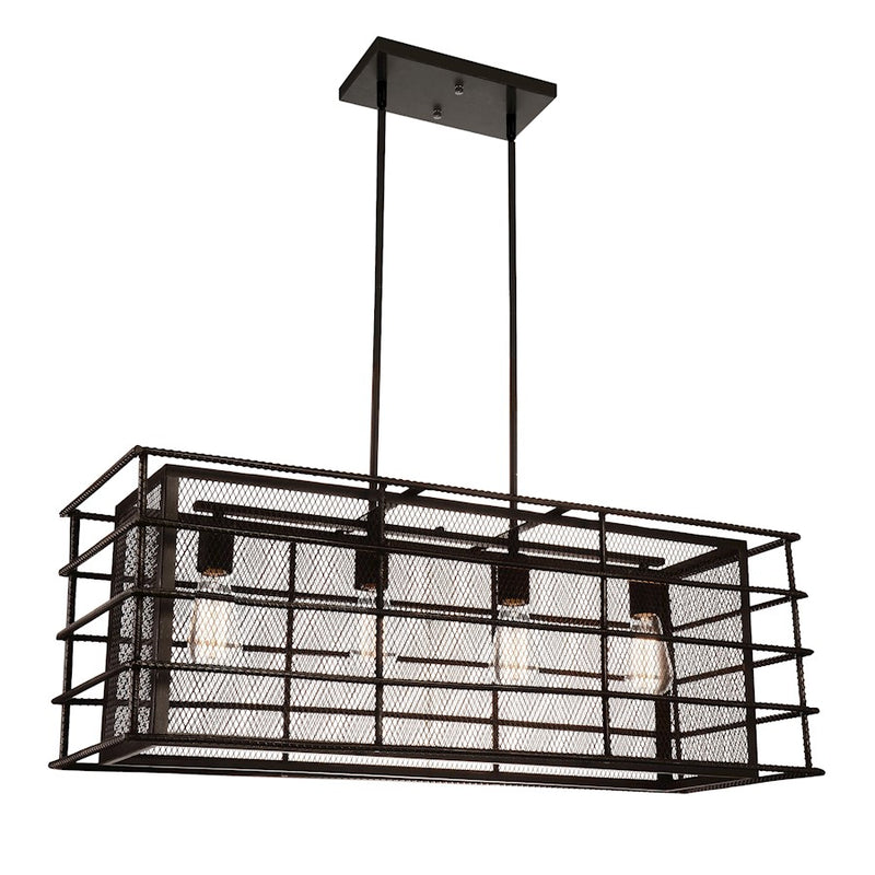 CWI Lighting Darya 4 Light Down Chandelier, Brown