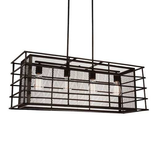 CWI Lighting Darya 4 Light Down Chandelier, Brown
