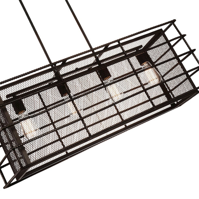 CWI Lighting Darya 4 Light Down Chandelier, Brown
