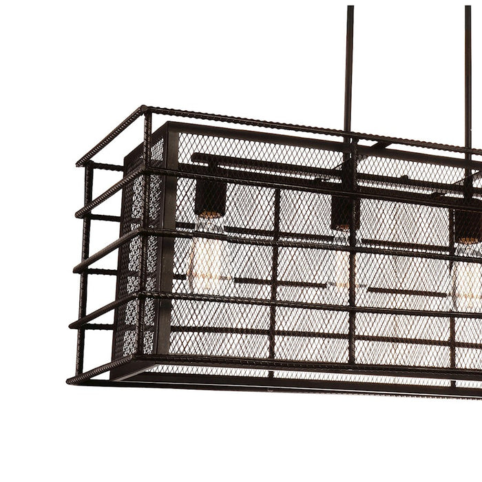 CWI Lighting Darya 4 Light Down Chandelier, Brown