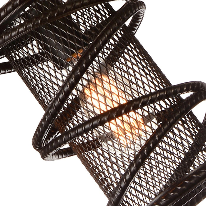 CWI Lighting Darya 1 Light Down Mini Pendant, Brown