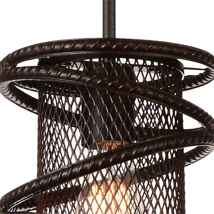 CWI Lighting Darya 1 Light Down Mini Pendant, Brown