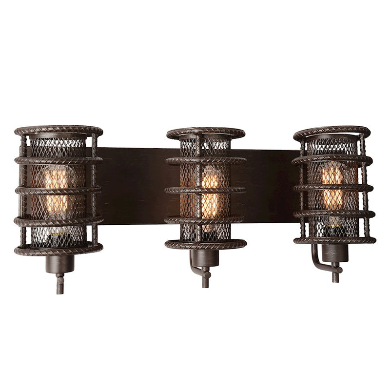 CWI Lighting Darya 3 Light Wall Light, Brown